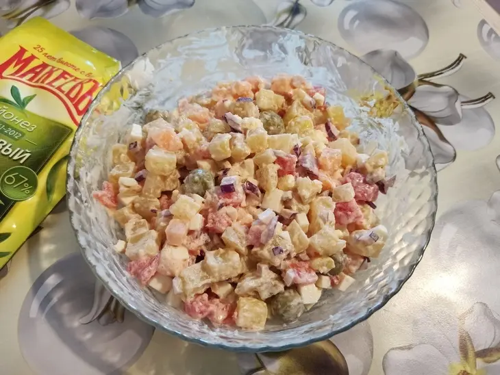 Салат с семгой и икорным соусом #махеевъ: шаг 8