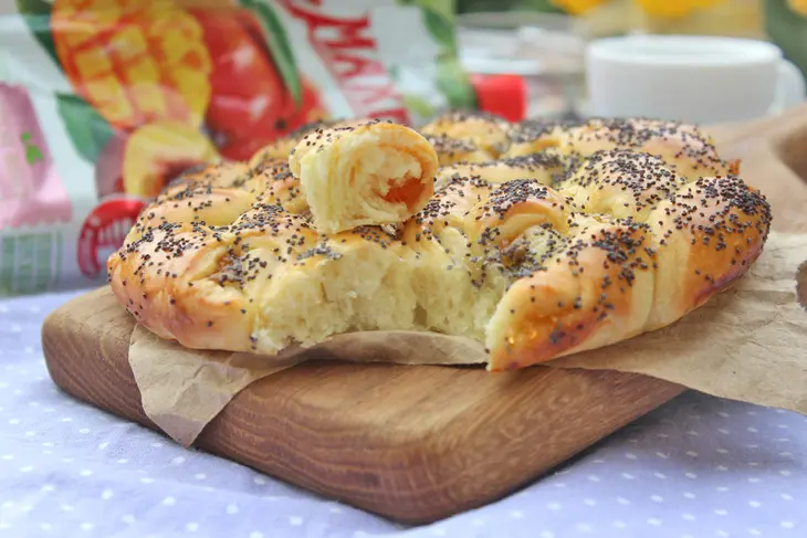 Отрывной пирог с джемом #махеевъ «русские кружева»: шаг 16
