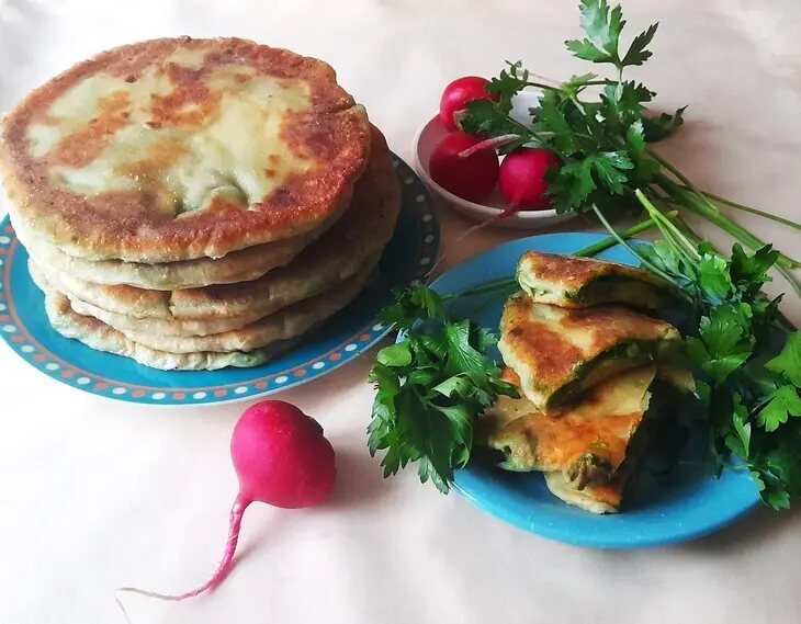 Лепёшки с сыром и шпинатом: шаг 16