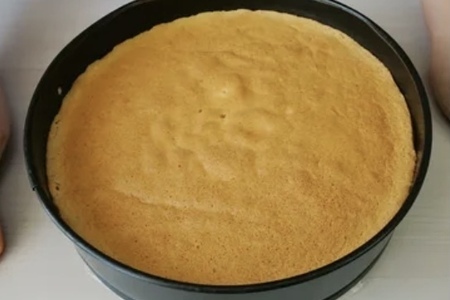 Бисквитный торт с творожно-сливочным кремом : шаг 3