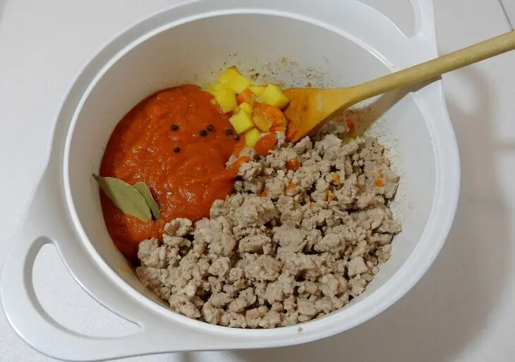 Суп с мясным фаршем и овощами: шаг 6