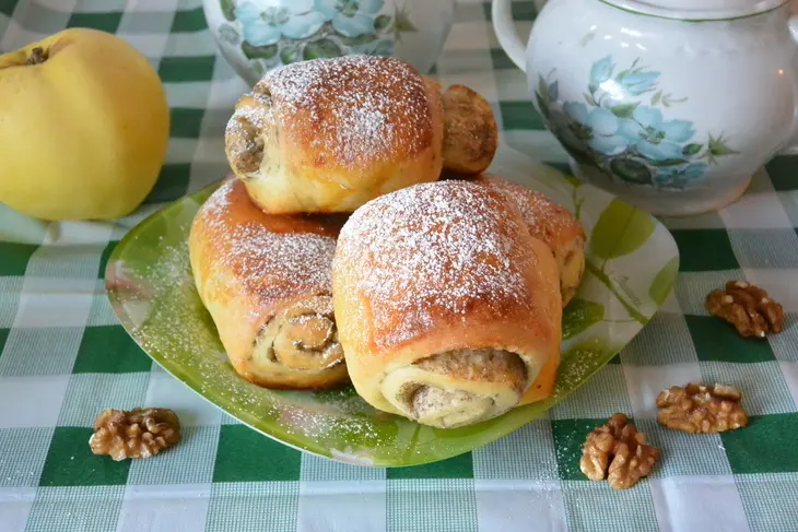 Дрожжевые булочки с грецкими орехами: шаг 4