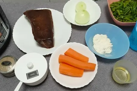 Тушеная печень с овощами - вкусный рецепт в мультиварке: шаг 1