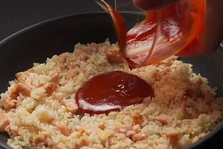 Жареный рис с пастой кочудян: шаг 15