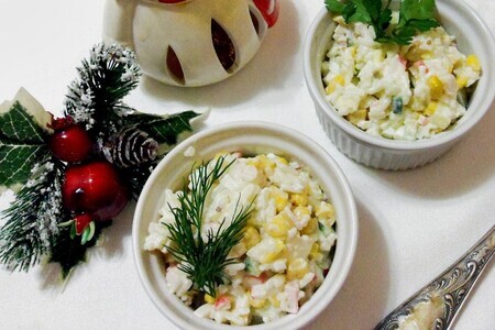 Салат из крабовых палочек "новогодний": шаг 10