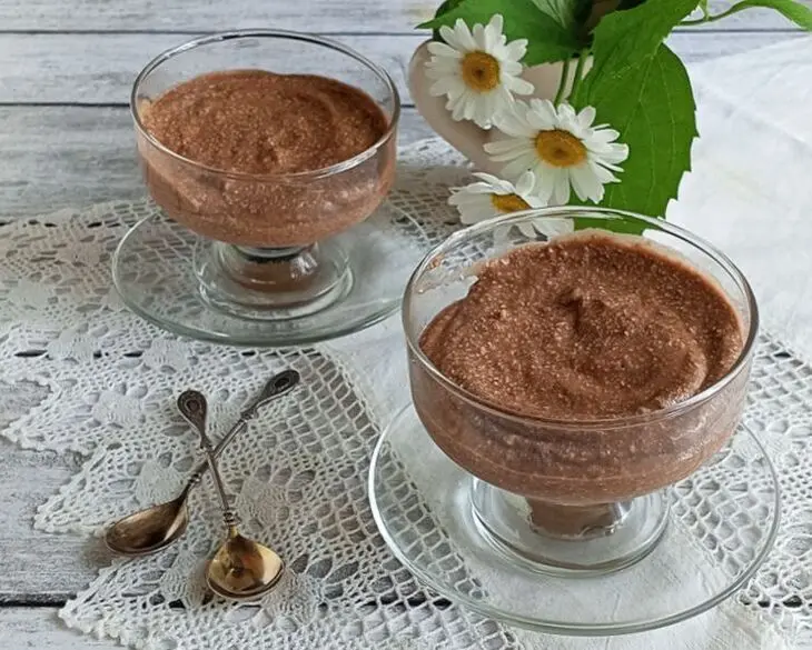 Бланманже из творога, банана и какао #пушкинкулинар: шаг 5