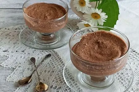 Бланманже из творога, банана и какао #пушкинкулинар: шаг 5