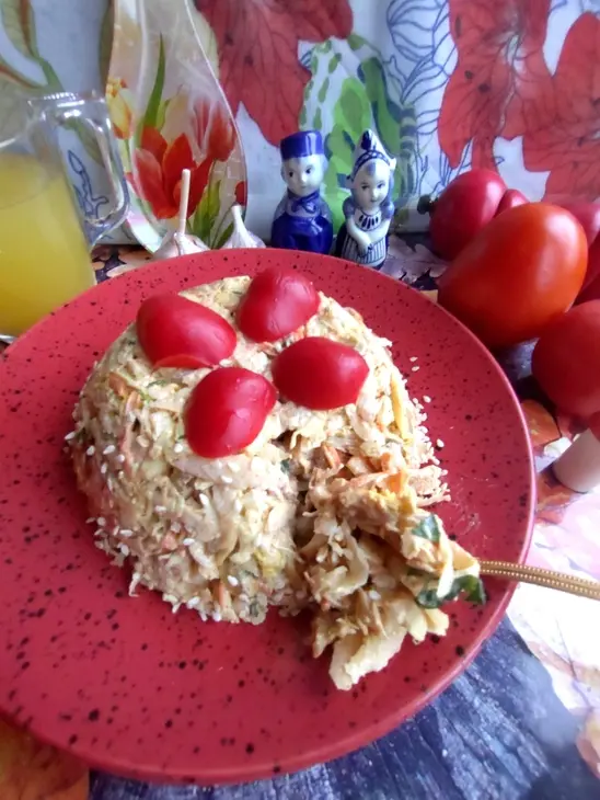 Салат из чёрной редьки с курицей: шаг 12