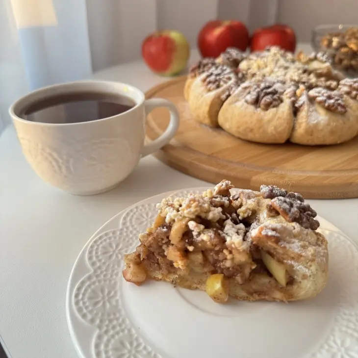 Пирог с яблоками, корицей и орехами: шаг 1