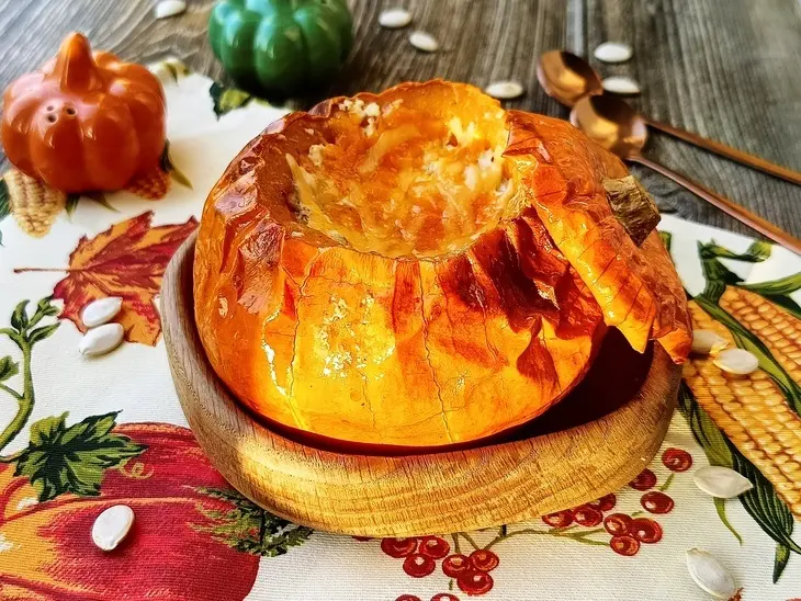 Запеченная тыква с сыром и сливками: шаг 5