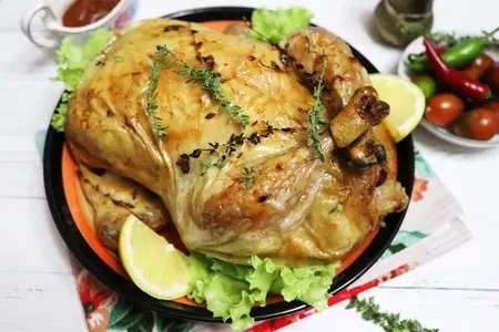 Запеченная курица с рисом, каштанами и яблоками: шаг 7