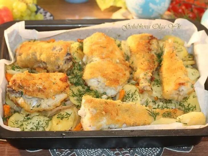 Минтай в пергаменте и со сливочным вкусом: шаг 8