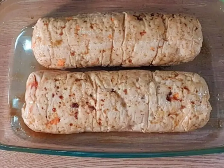 Колбасные батончики с добавлением овощей: шаг 4