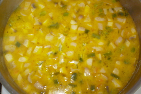 Грибной суп с плавленым сыром: шаг 3