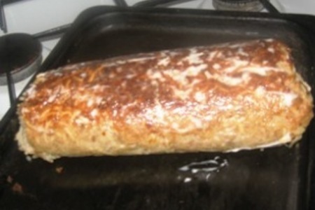 Мясной хлебец с вермишелью быстрого приготовления: шаг 3