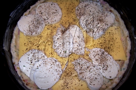 Сырный пирог на сливочном дрожжевом тесте: шаг 8