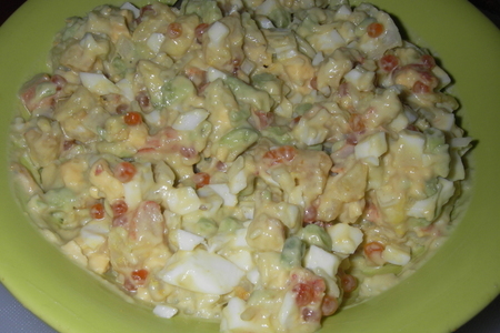 Салат из креветок, рукколы и авокадо: шаг 4