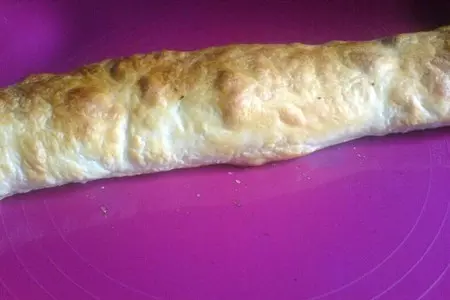 Слойка с начинкой, треуголки (слоённое тесто): шаг 4