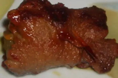 Мясные рулетики с начинкой: шаг 6