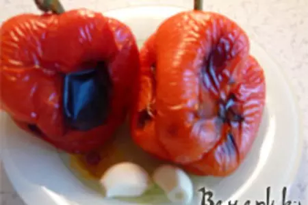 Салат с горохом нут и красным перцем: шаг 1