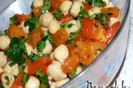 Салат с горохом нут и красным перцем: шаг 3