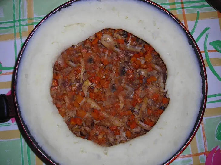 "ауыл дан" деревенская запеканка с бульоном: шаг 3