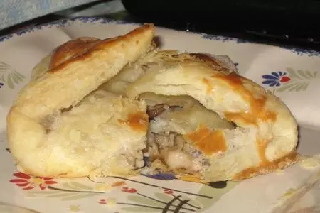 Конвертики с курицей и белыми грибами: шаг 6