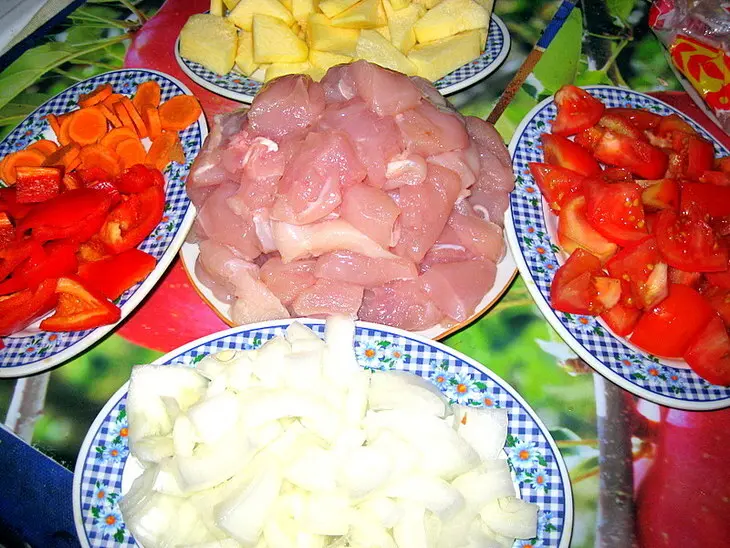 Порционное филе с овощами: шаг 2