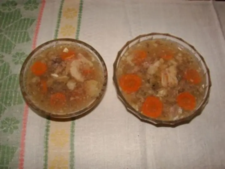 Холодец из головы толстолобика: шаг 4