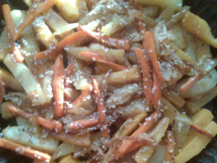 Жареная тыква с овощами: шаг 3