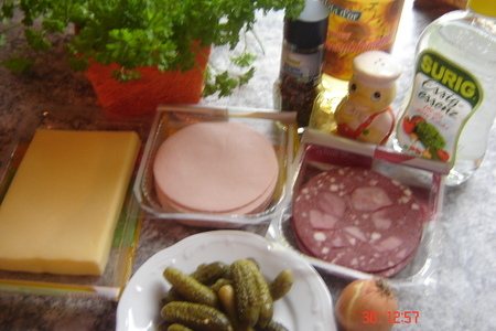 Вурстсалат (колбасный салат): шаг 1