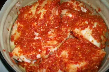 Кимчхи из белокочанной капусты: шаг 7