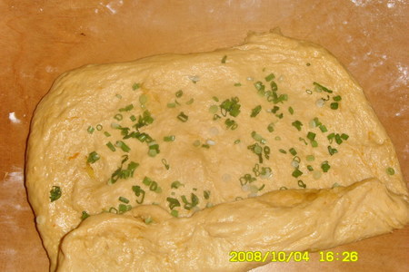 Тыквенный хлеб с зеленым луком: шаг 7