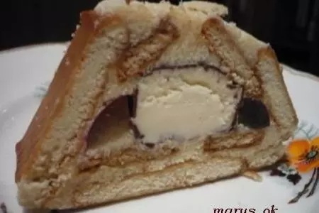 Десерт "домик сырно-виноградный": шаг 4