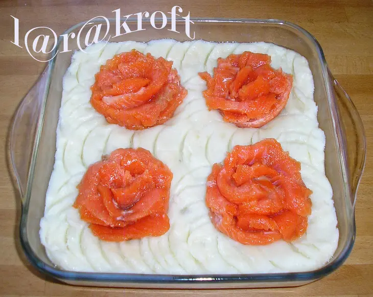 Розочки из форели: шаг 3