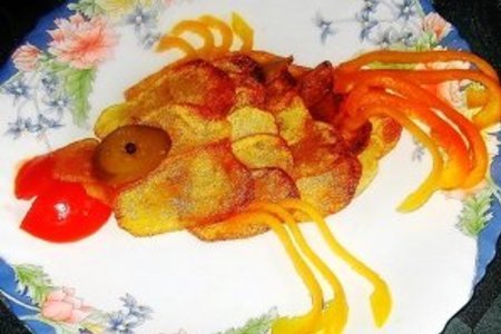 Жаренная картошечка "рыбка" (просто форма подачи): шаг 1