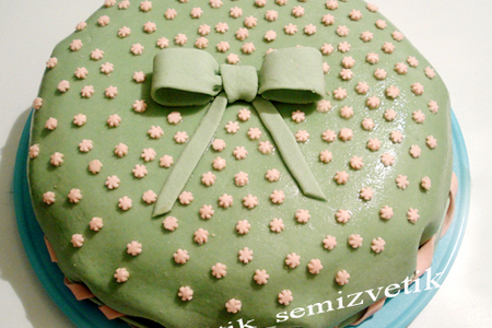 Торт «цветочная поляна» - (торт №2 – для мамы): шаг 7
