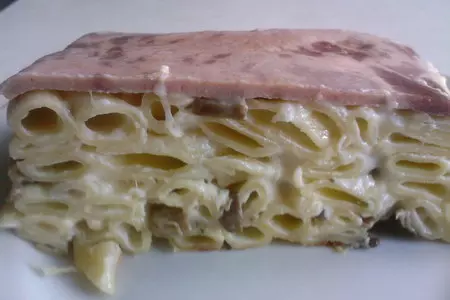 Паста аль форно(запеканка из макарон с грибами): шаг 6