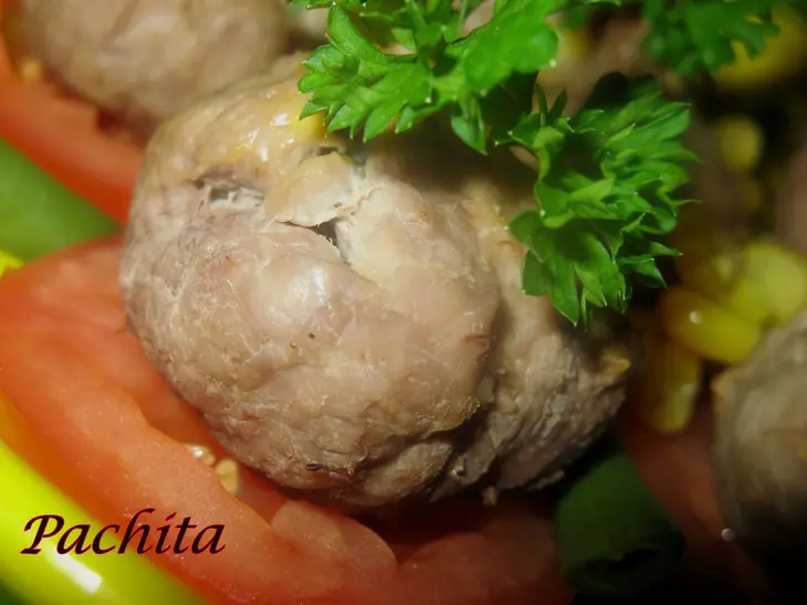 Мясные мешочки с овощами: шаг 8