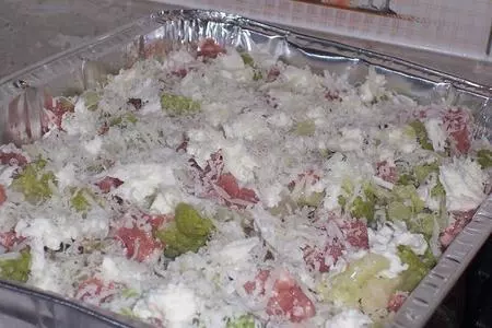Запеканка из цветной капусты под золотистой сырной корочкой: шаг 2