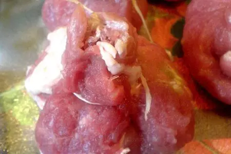 Мясные торбынки(мешочки)  по селянски: шаг 6