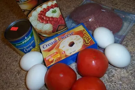 Закуска"божья коровка": шаг 1