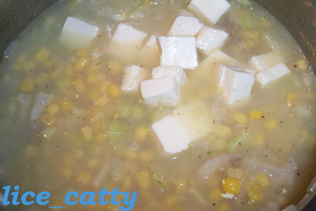 Суп-пюре из кукурузы с плавленым сырком: шаг 6