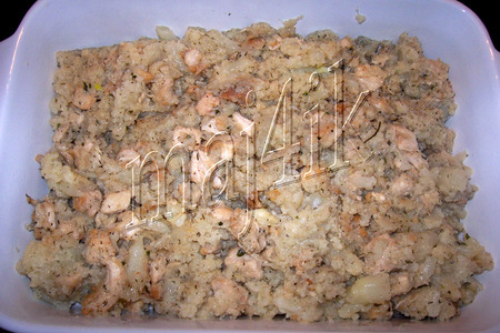 Запеканка из цветной капусты с куриной грудкой под соусом и сырной шапкой: шаг 4