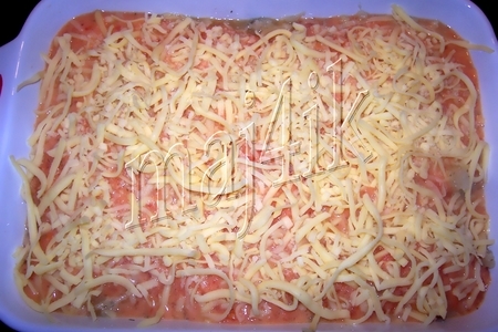 Запеканка из цветной капусты с куриной грудкой под соусом и сырной шапкой: шаг 7