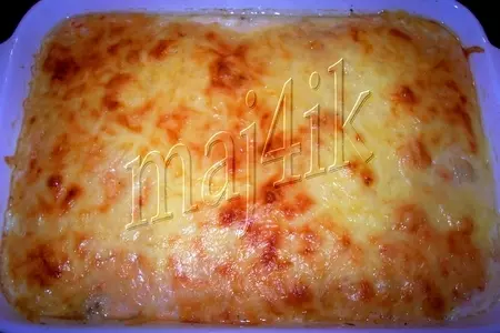 Запеканка из цветной капусты с куриной грудкой под соусом и сырной шапкой: шаг 8