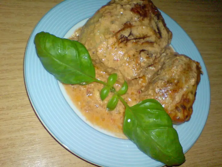 Голубцы из куриного мяса в савойской капусте: шаг 8