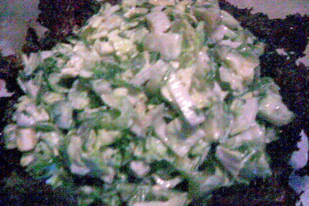 Зеленый легкий салатик "после застолья" ( освежающие лимонно-мятные нотки): шаг 2