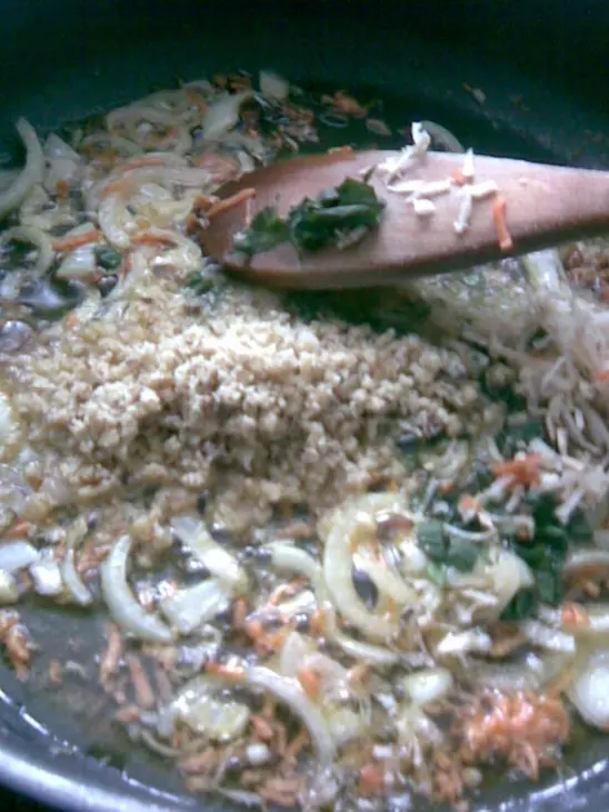 Мясо"треугольники": шаг 7