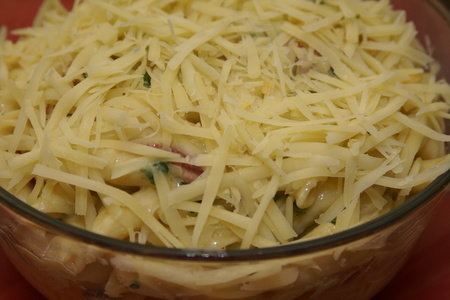 Запеченная паста с соусом "4 сыра и салями": шаг 5